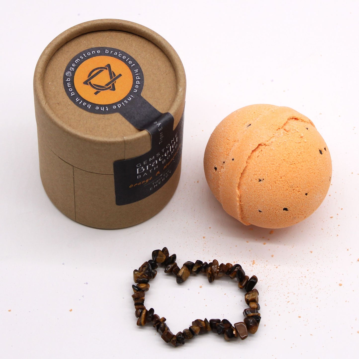 Natural Tiger Eye Gemstone Bracelet Bath Bomb