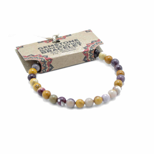 Rare Mookaite Gemstone Manifestation Bracelet – Wisdom & Inner Guidance