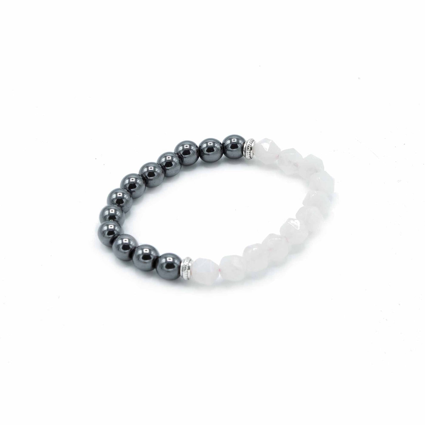 Magnetic Faceted Rose Quartz Gemstone Bracelet
