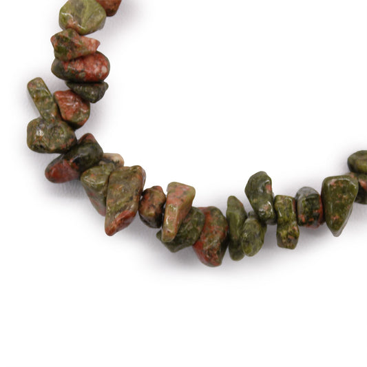 Green Jasper Chipstone Gemstone Bracelet