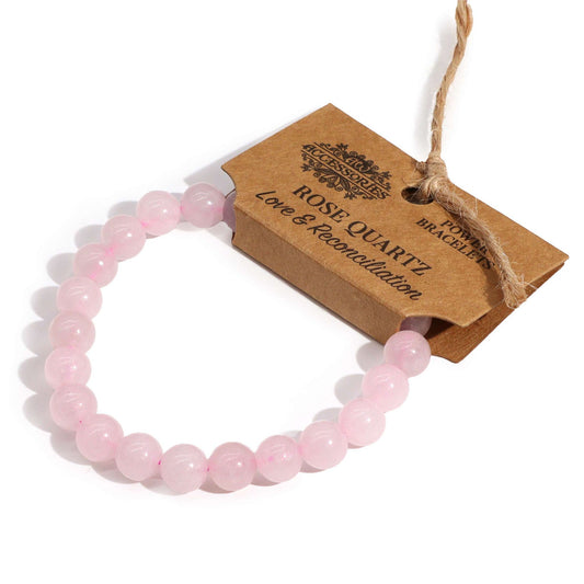 Rose Quartz Power Bracelet – Crystal Healing Beads for Love, Calm & Emotional Healing