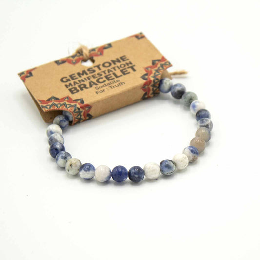 Sodalite Gemstone Manifestation Bracelet – Truth & Authenticity
