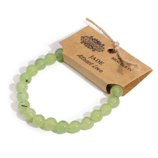 Jade Power Bracelet – Crystal Healing Beads for Wellness, Vitality & Immune Support