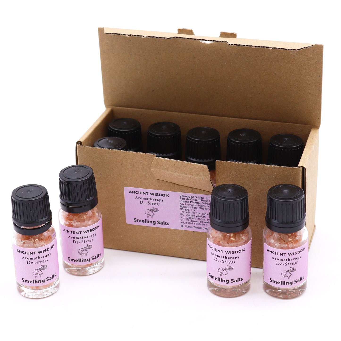 De-Stress Aromatherapy Smelling Salt – Essential Oil Blend for Relaxation & Emotional Balance