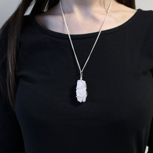 Cascade Wrapped Opalite Gemstone Necklace