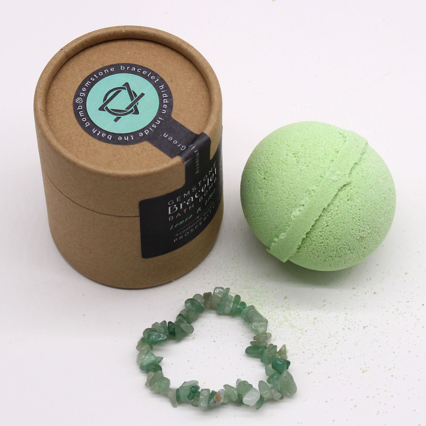 Natural Green Aventurine Gemstone Bracelet Bath Bomb