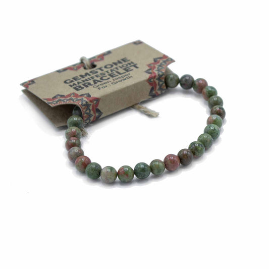 Green Jasper Gemstone Manifestation Bracelet – Growth
