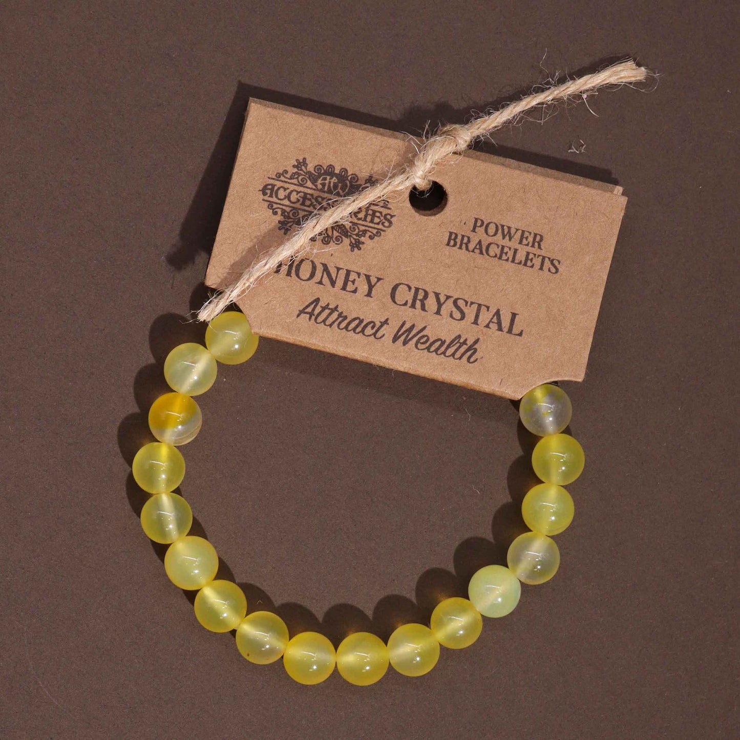 Honey Crystal Power Bracelet – Healing Beads for Vitality & Hormonal Balance