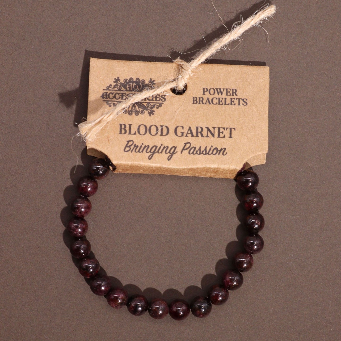 Blood Garnet Power Bracelet – Crystal Healing Beads for Positivity & Emotional Upliftment