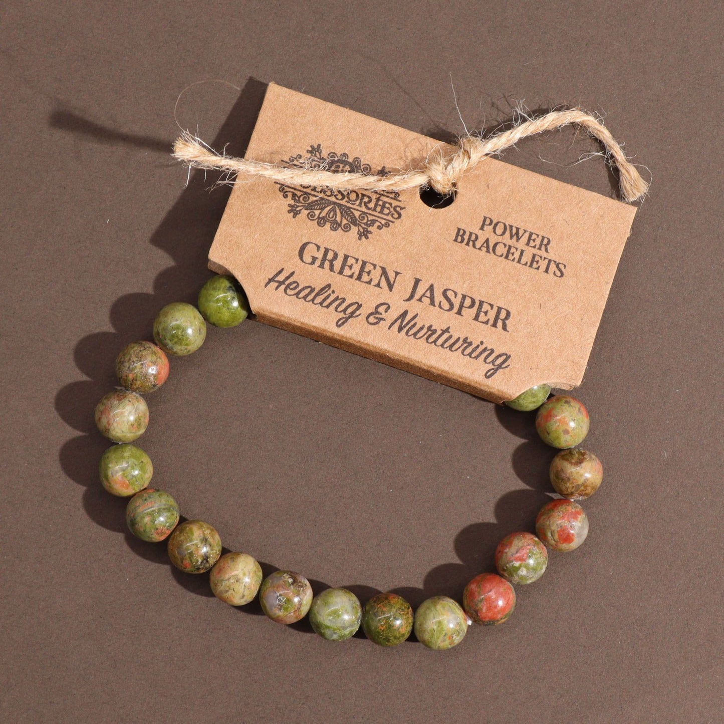 Green Jasper Power Bracelet – Crystal Healing Beads for Balance & Energy Protection