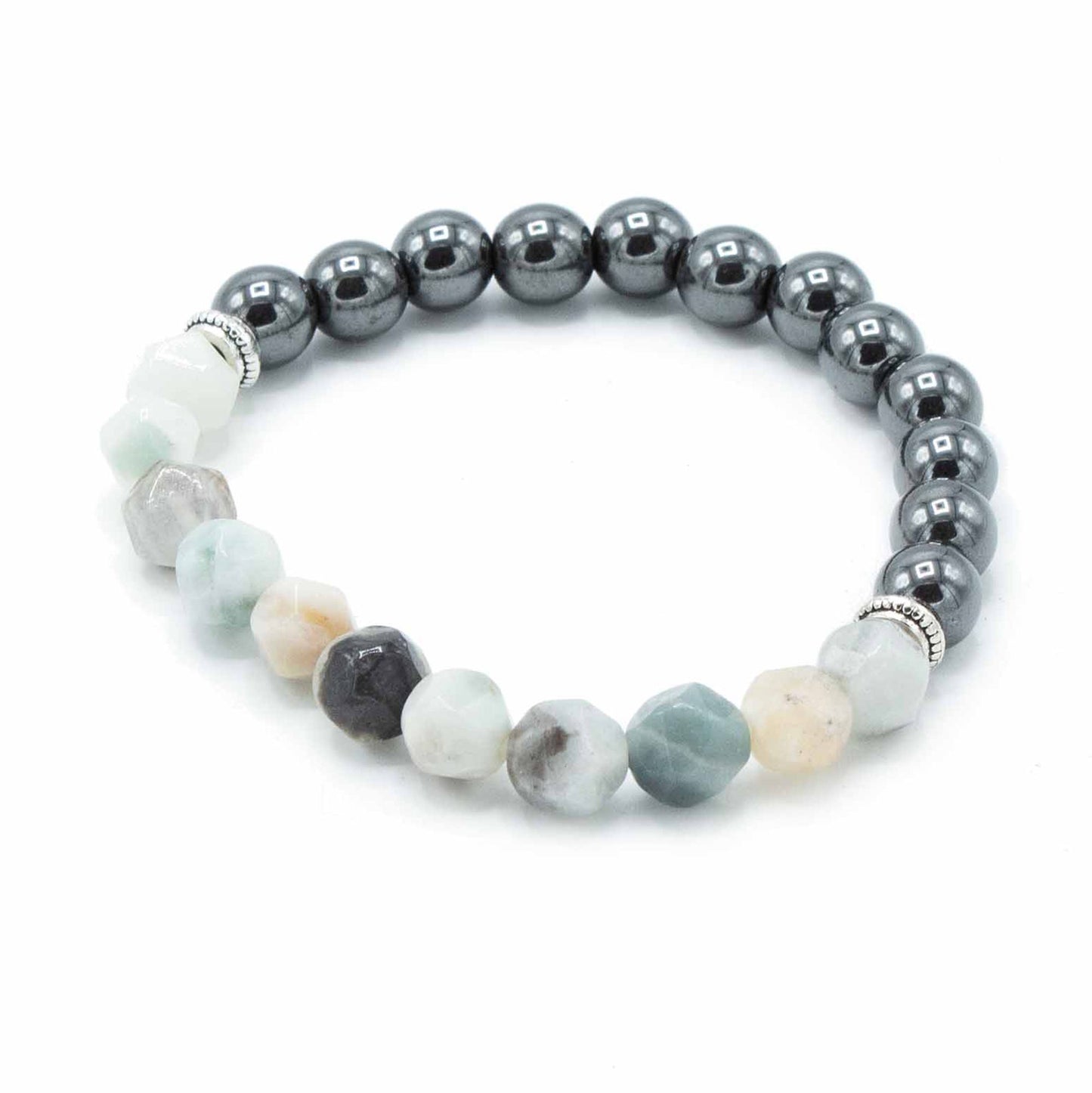 Magnetic Faceted Mountain Jade Gemstone Bracelet
