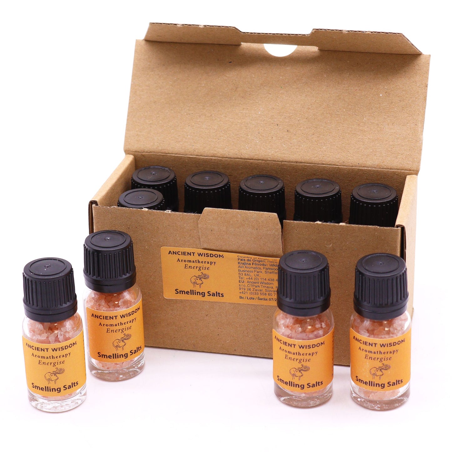 Energise Aromatherapy Smelling Salt – Citrus Essential Oil Blend for Energy & Mental Focus