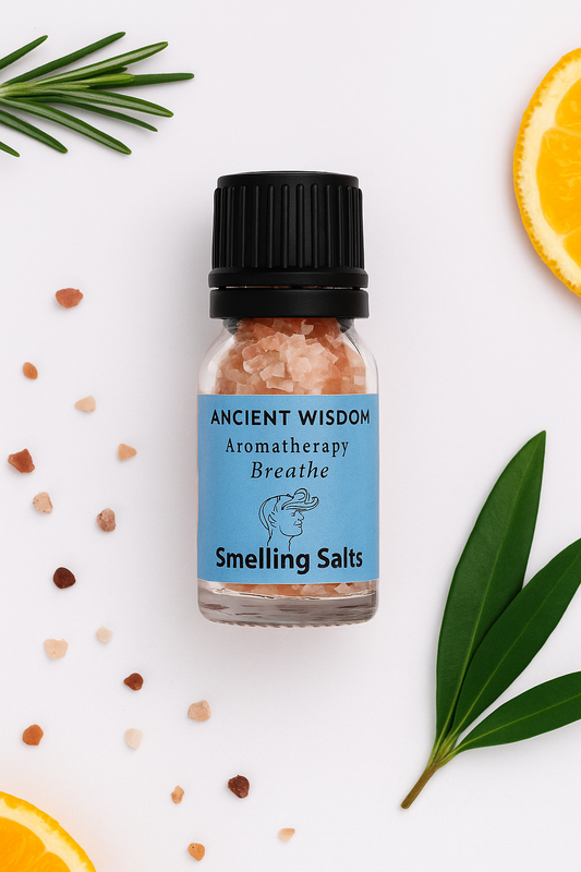 Breathe Aromatherapy Smelling Salt – Natural Essential Oil Inhalation for Focus & Clear Breathing