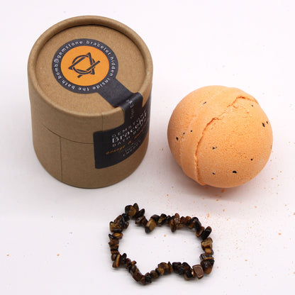 Natural Tiger Eye Gemstone Bracelet Bath Bomb