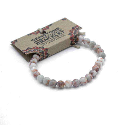 Blood Spider Stone Gemstone Manifestation Bracelet – Family Bonds