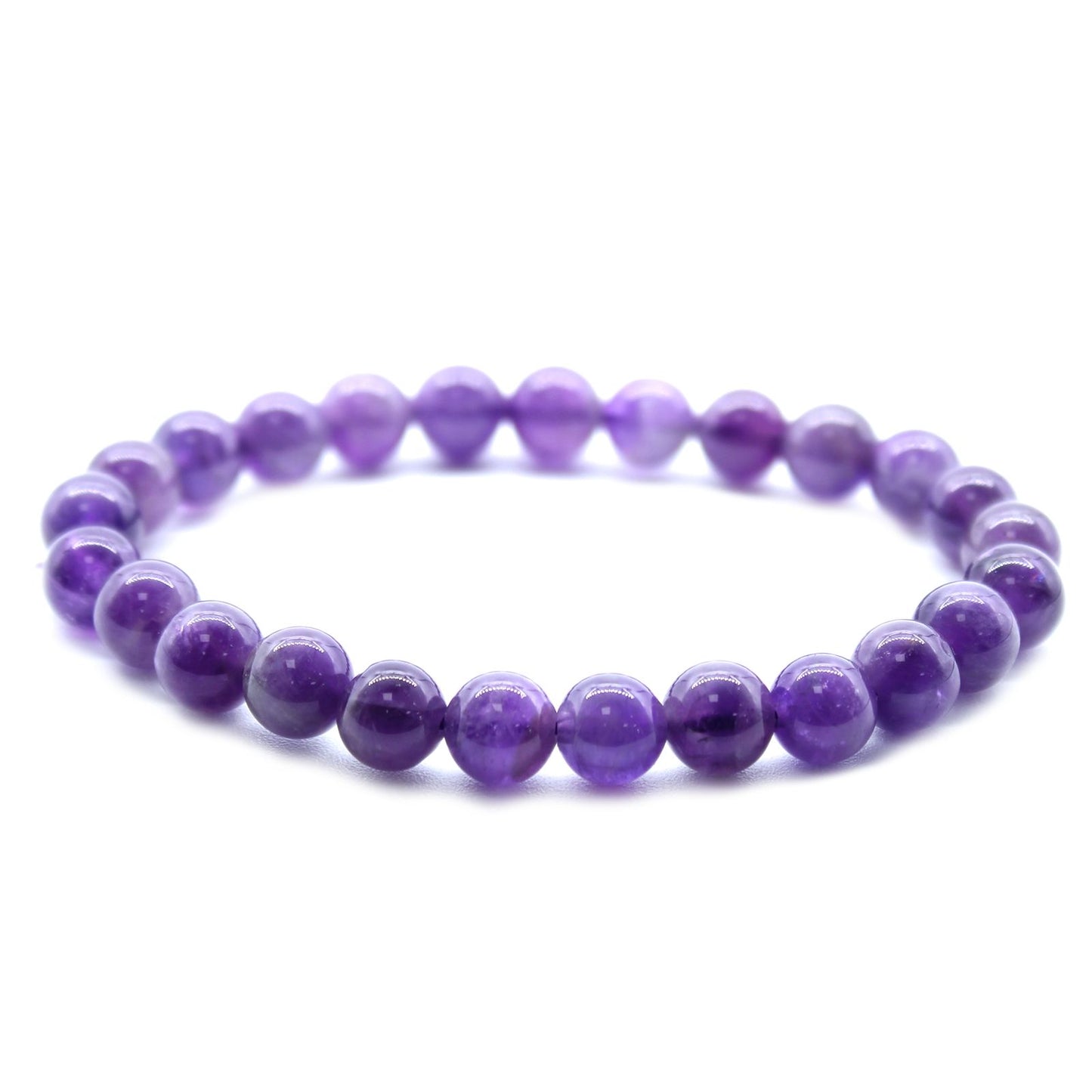 Amethyst Power Bracelet – Crystal Healing Beads for Calm, Sleep & Mood Balance