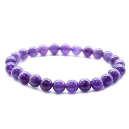 Amethyst Power Bracelet – Crystal Healing Beads for Calm, Sleep & Mood Balance