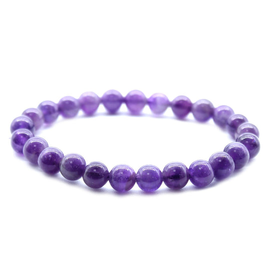 Amethyst Power Bracelet – Crystal Healing Beads for Calm, Sleep & Mood Balance
