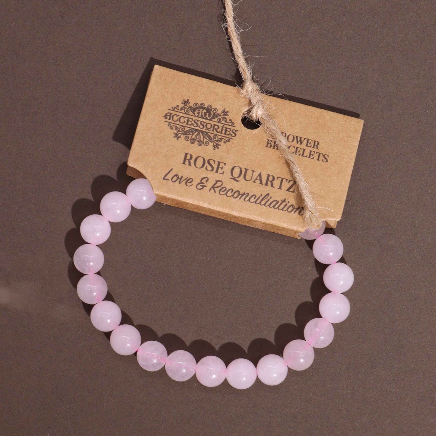 Rose Quartz Power Bracelet – Crystal Healing Beads for Love, Calm & Emotional Healing