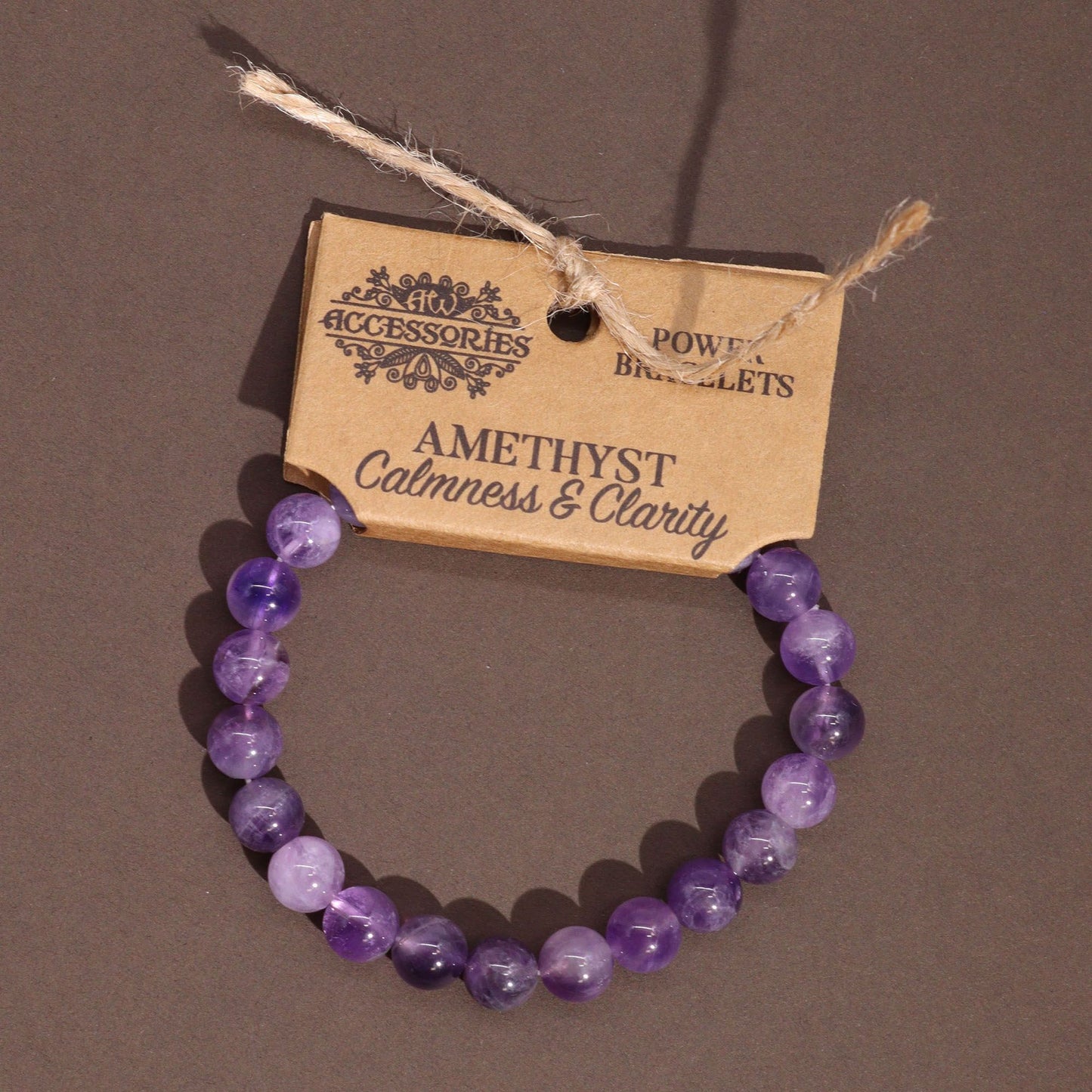 Amethyst Power Bracelet – Crystal Healing Beads for Calm, Sleep & Mood Balance