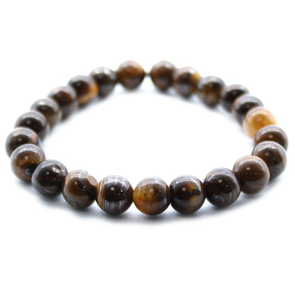 Tiger Eye Power Bracelet – Crystal Healing Beads for Balance, Courage & Anxiety Relief