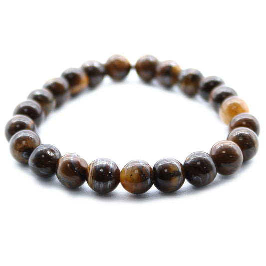 Tiger Eye Power Bracelet – Crystal Healing Beads for Balance, Courage & Anxiety Relief