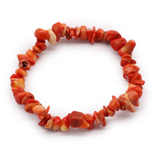 Coralite Stone Chipstone Gemstone Bracelet
