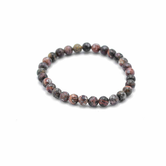 Leopard Skin Jasper Gemstone Manifestation Bracelet – Courage
