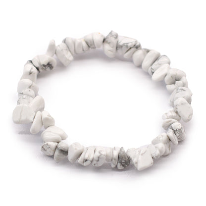White Jasper Chipstone Gemstone Bracelet