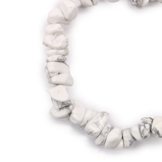 White Jasper Chipstone Gemstone Bracelet