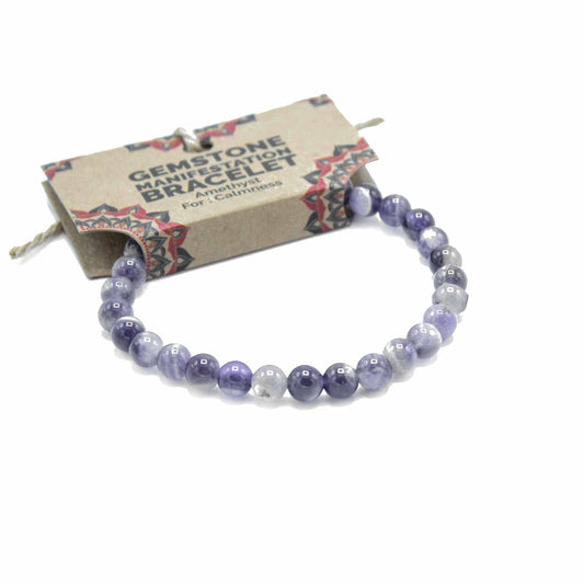 Amethyst Gemstone Manifestation Bracelet – Calmness