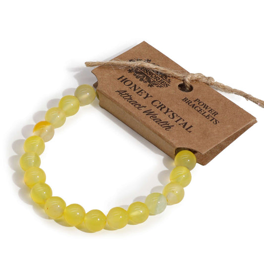 Honey Crystal Power Bracelet – Healing Beads for Vitality & Hormonal Balance