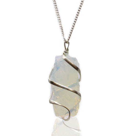Cascade Wrapped Opalite Gemstone Necklace