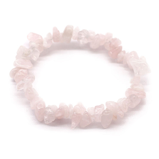 Rose Quartz Chipstone Gemstone Bracelet