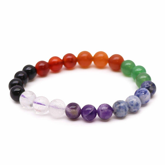 Chakra Stones Power Bracelet – 7 Chakra Crystal Healing Beads for Energy Balance & Alignment