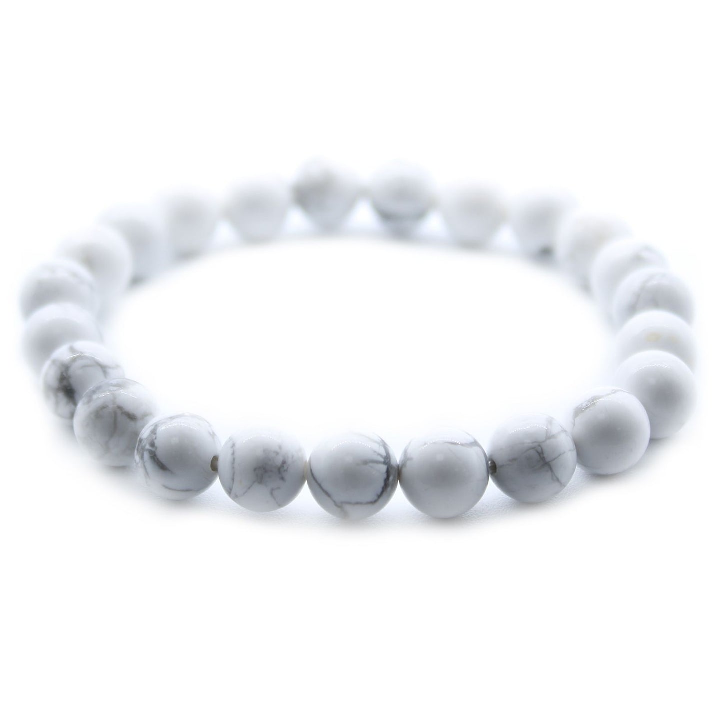 White Jasper Power Bracelet – Crystal Healing Beads for Emotional Balance & Calm Energy