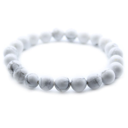 White Jasper Power Bracelet – Crystal Healing Beads for Emotional Balance & Calm Energy