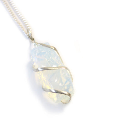 Cascade Wrapped Opalite Gemstone Necklace