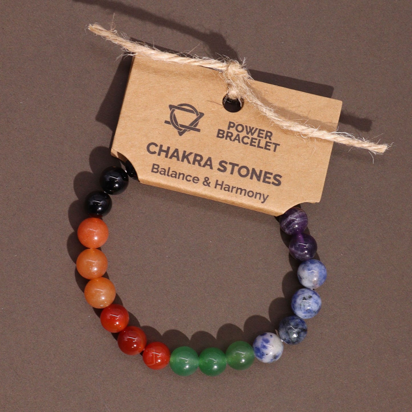 Chakra Stones Power Bracelet – 7 Chakra Crystal Healing Beads for Energy Balance & Alignment