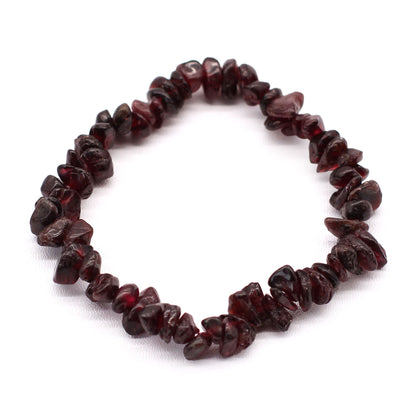Blood Garnet Chipstone Gemstone Bracelet