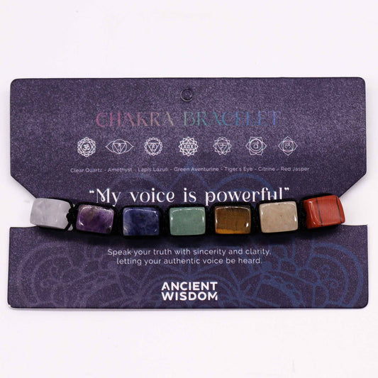 Chakra Tumble Stone String Bracelet – Adjustable Crystal Jewellery