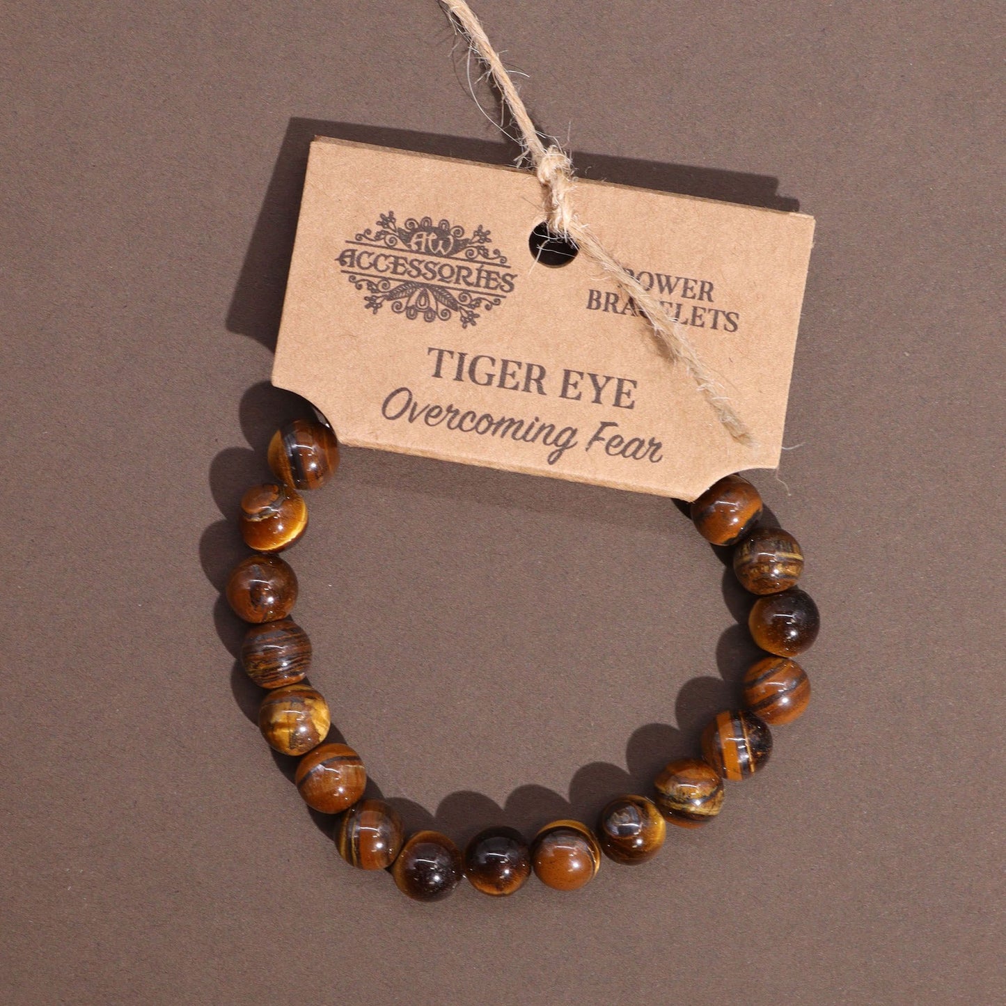 Tiger Eye Power Bracelet – Crystal Healing Beads for Balance, Courage & Anxiety Relief