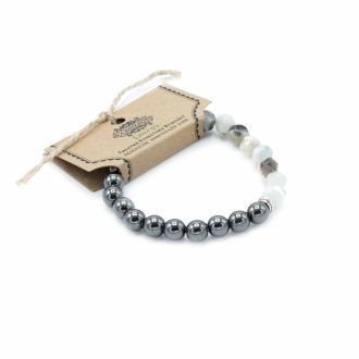 Magnetic Faceted Mountain Jade Gemstone Bracelet