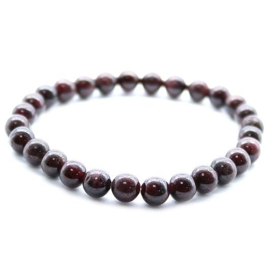 Blood Garnet Power Bracelet – Crystal Healing Beads for Positivity & Emotional Upliftment