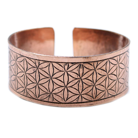 Tibetan Copper Flower of Life Bracelet
