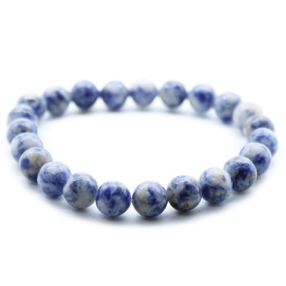 Sodalite Power Bracelet – Crystal Healing Beads for Focus, Communication & Mental Clarity