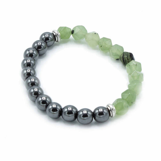 Magnetic Faceted Jade Gemstone Bracelet