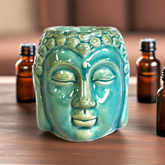Buddha Oil Burner - Blue